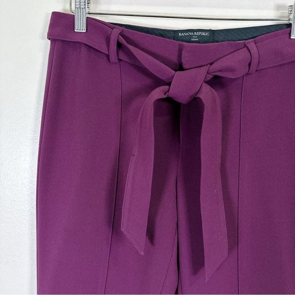 Banana Republic Logan Tie Waist Purple Trouser - Picture 4 of 15